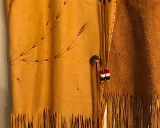 Vintage Leather Fringe Native American Vest