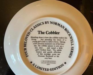 Norman Rockwell Collector Plates - The Cobbler