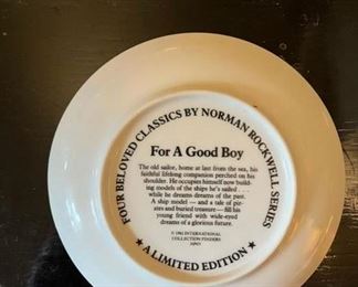Norman Rockwell Collector Plates - For A Good Boy