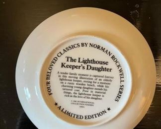 Norman Rockwell Collector Plates - The Lighthouse Keeper's Daughter