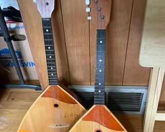 Vintage Balalaika 3 String Wooden Guitars Vintage Musical Instrument