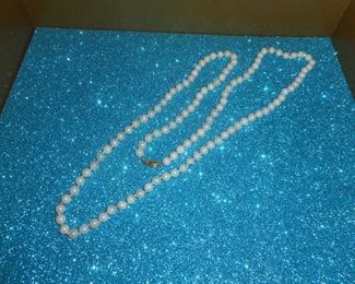 PEARLS, 14K CLASP