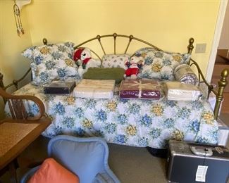 Burnished Metal Daybed w/ Twin Mattress and Boxspring