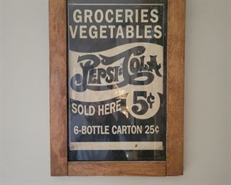 $50 vintage Pepsi framed poster