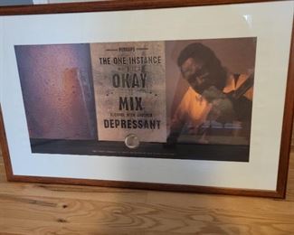 $250 bb king framed and matted poster