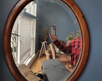 $100 walnut beveled mirror