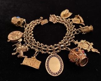 14K Bracelet with 14K and 18K Charms