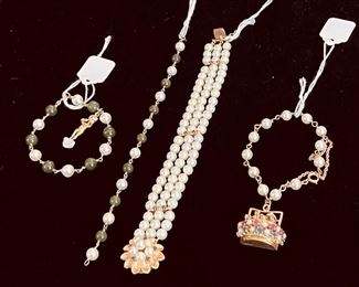14K and Pearl Bracelets