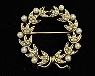 14K and Pearl Pin