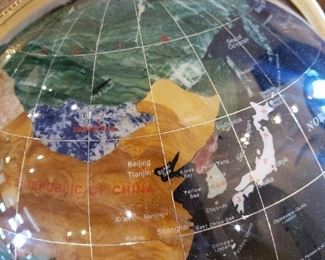 Large gemstone globe
