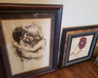 lots of art and decor