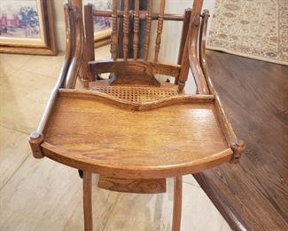 antique highchair
