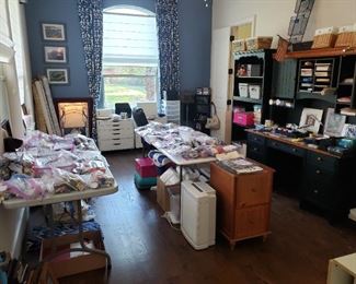 FULL Craft room, lots of scrapbooking albums, supply, paper, sewing supply
