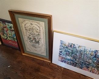 Frank Gerrietts original painting on the right