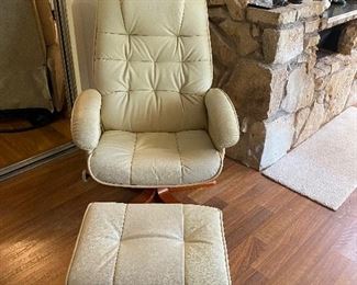 Leather Swivel Chairs. 2 Available 