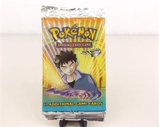 Factory Sealed Pokemon Gym Heroes 1st Edition Booster Pack Brock Art
