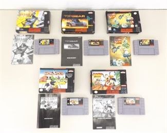 Lot of 5 Super Nintendo SNES Games w/Original Boxes and Papers
