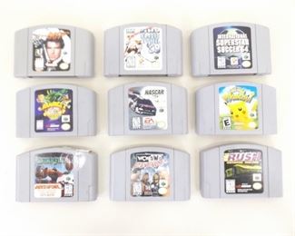 Lot of 9 Original Nintendo 64 N64 Games
