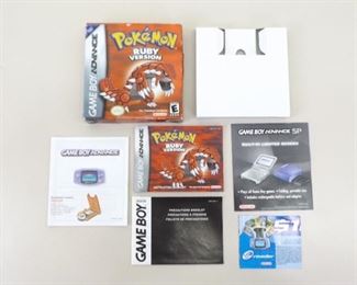 Original Box, Papers, and Insert ONLY Gameboy Pokemon Ruby
