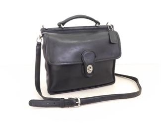 Authentic Vintage COACH Black Leather Willis Bag
