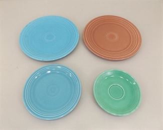 4 Pieces of 1930's Fiesta Ware Plates
