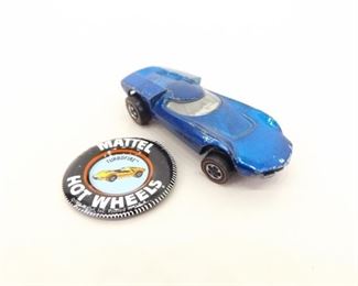 Original Hot Wheels Redline Blue "Turbofire" w/Metal Button

