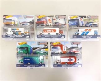 Lot of 5 MINT CONDITION Collectible Hot Wheels "Team Transport"
