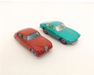 2 Original Lesney Matchbox "Ferrari Berlinetta" #75 and "Jaguar 3.4 Litre" #65
