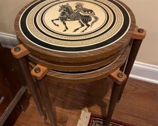 Mid Century Stacking Round Tables