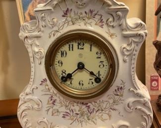 Vintage Porcelain Mantle Clock