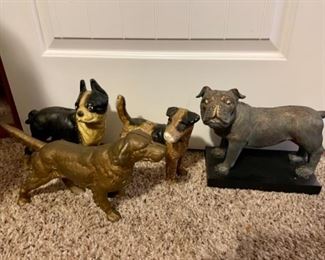 Vintage Cast Iron Dog Banks