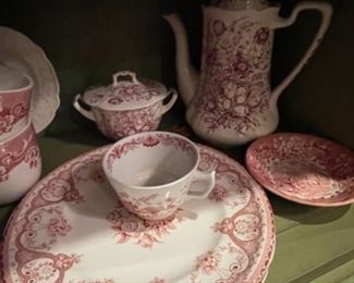 Swinnertons Staffordshire Kent red & white transferware 