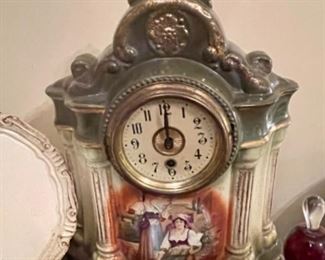 Vintage Porcelain Mantle Clock