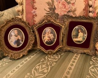 Vintage Cameo Pictures with Velvet Backs