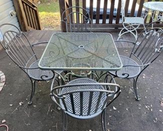 Metal Table with 4 Chairs