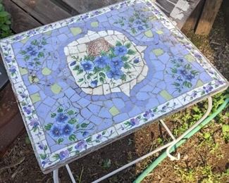 Mosaic tile table