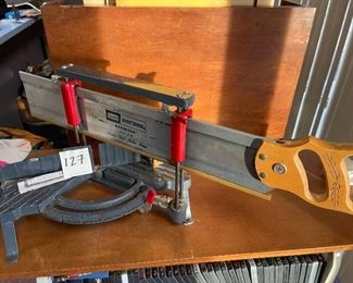 Sears Craftsman 26 Inch Salin Cut Miter Hand Saw & EXTRA TALL MITER BOX