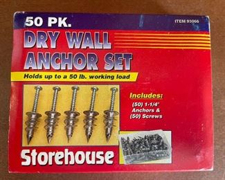 NEW 50 PK Dry Wall Anchor Set Item 93066 Storehouse