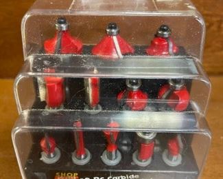 12 Piece Carbide Tipped Router Bit Set Shop Source in Like New Condition