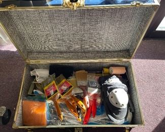 Foot Locker Full of NEW to VG Painting Supplies Many New Brushes Plastic Sheeting 2 Large Painting Trim Guards Metal Paint Mixer Knee Pads Rollers Trowels Wire Brushes and So Much More