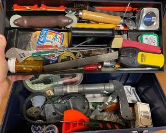 Blue Tool Box #2 Full of Various Tools