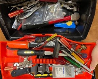 Black Also with Paint Splatter Tool Box # 3 Full of Various Tools 