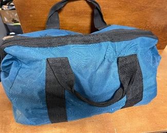 Tool Bag Full of a Large Assortment of Nails Screws and Various Items