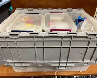 BIGGEST BOX FULL OF TOOLS YET! Storage Box with 5 Plastic Organizers Full of Workmans Accessories Plus Plastic Bags Full of Items