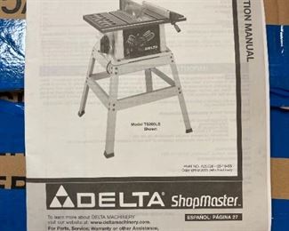 Like New 10 Inch Motorized Bench Saw Model TS 200 Model TS 200LS Delta Shopmaster Instructions Included