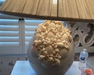 Pair of shell lamps $150