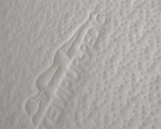 TEMPUR-Pedic Queen Foam Mattress with Box Frame. Mattress Cover has been freshly washed so it is really clean!!