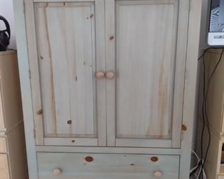 Broyhill-Distressed Green Armoire