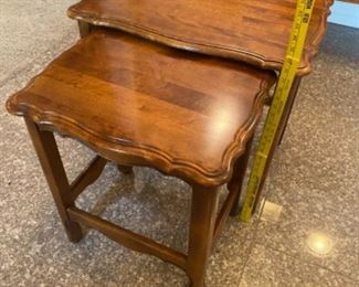 Ethan Allen French Country Carved Nesting Tables