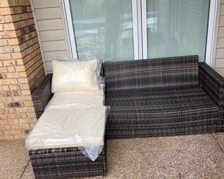 outdoor sectional with new cushions 